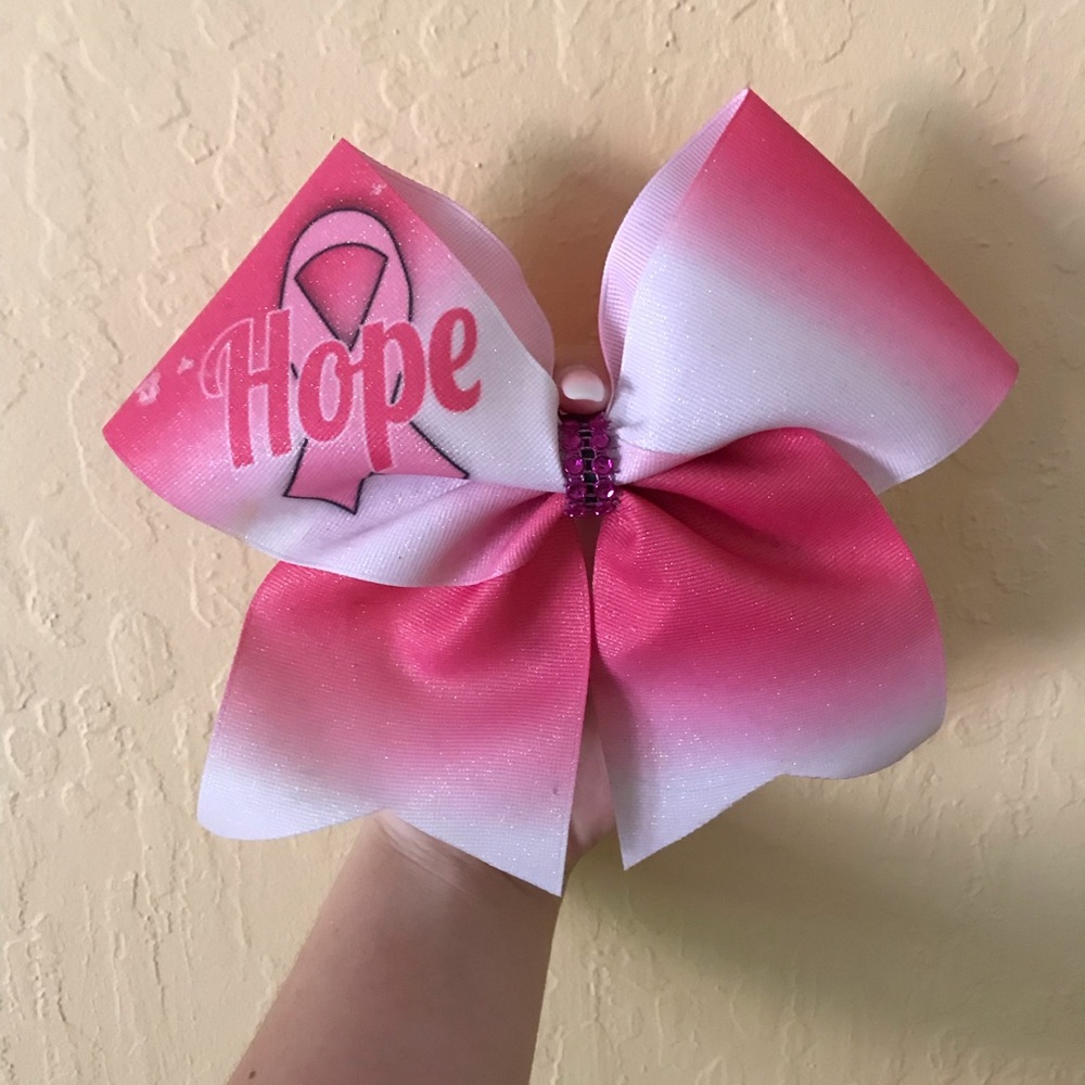 Breast Cancer Awareness month Cheerleading bow!